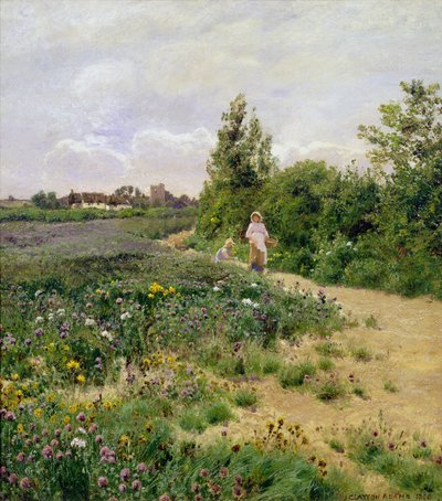 A Surrey Lane by John Clayton Adams